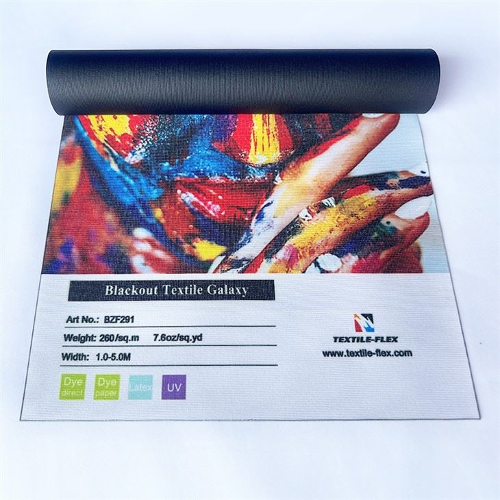 Blockout Black Back Display Fabric